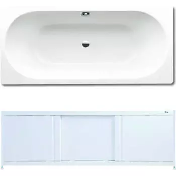 Ванна стальная Kaldewei Classic Duo 110 180х80 с экраном Emmy Бриз и ножками