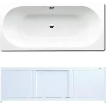 Ванна стальная Kaldewei Classic Duo 110 Easy-Clean 180х80 с экраном Emmy Бриз и ножками