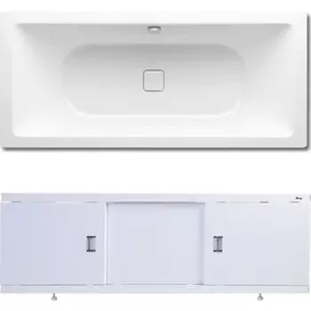 Ванна стальная Kaldewei Conoduo 732 Easy-Clean 170x75 с экраном Emmy Виктория и ножками