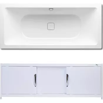 Ванна стальная Kaldewei Conoduo 732 Easy-Clean 170x75 с экраном Emmy Малибу и ножками