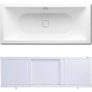 Ванна стальная Kaldewei Conoduo 732 Easy-Clean 170x75 с экраном Emmy Элис и ножками