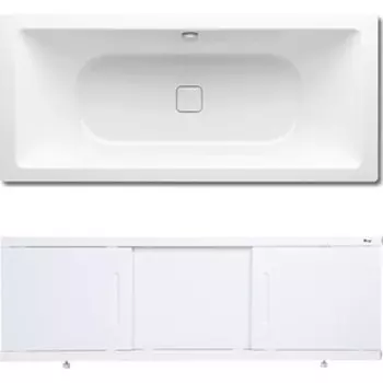 Ванна стальная Kaldewei Conoduo 732 Easy-Clean 170x75 с экраном Emmy Соната и ножками