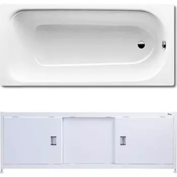 Ванна стальная Kaldewei Eurowa 311-1 160x70 с экраном Emmy Монро и ножками