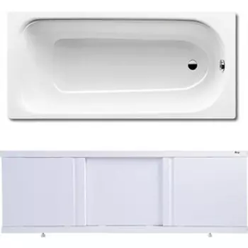 Ванна стальная Kaldewei Eurowa 312-1 170x70 с экраном Emmy Элис и ножками