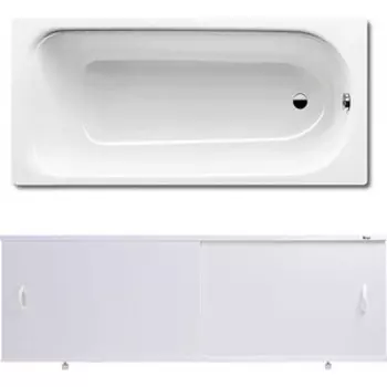 Ванна стальная Kaldewei Eurowa 312-1 170x70 с экраном Emmy Эко и ножками