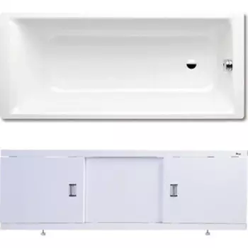 Ванна стальная Kaldewei Puro 652 Easy-Clean 170x75 с экраном Emmy Виктория и ножками