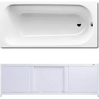 Ванна стальная Kaldewei Saniform Plus 361-1 Easy-Clean 150x70 с экраном Emmy Бриз и ножками