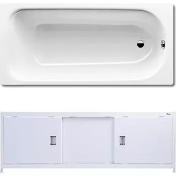 Ванна стальная Kaldewei Saniform Plus 362-1 160x70 с экраном Emmy Монро и ножками