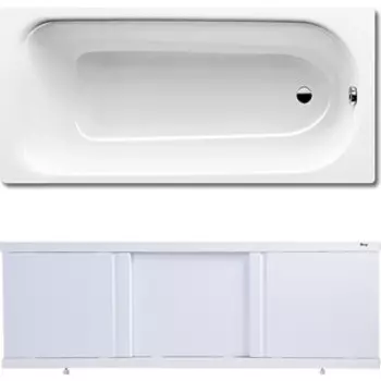 Ванна стальная Kaldewei Saniform Plus 362-1 160x70 с экраном Emmy Элис и ножками