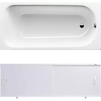 Ванна стальная Kaldewei Saniform Plus 363-1 170x70 с экраном Emmy Эко и ножками