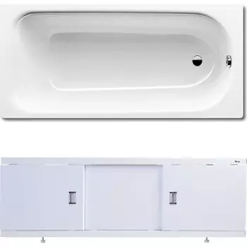 Ванна стальная Kaldewei Saniform Plus 371-1 Easy-Clean 170x73 с экраном Emmy Виктория и ножками