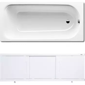 Ванна стальная Kaldewei Saniform Plus 373-1 Easy-Clean 170x75 с экраном Emmy Соната и ножками