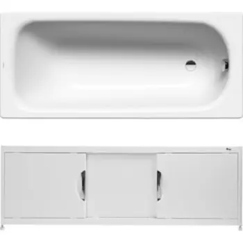 Ванна стальная Kaldewei Saniform Plus 373-1 170x75 с экраном Emmy Малибу и ножками