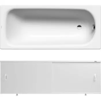 Ванна стальная Kaldewei Saniform Plus 373-1 170x75 с экраном Emmy Эко и ножками
