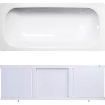 Ванна стальная ВИЗ Tevro 150х70 с экраном Emmy Элис и ножками, белый лотос