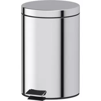 Ведро для мусора Defesto Pro с педалью 12 л, хром (DEF 006)