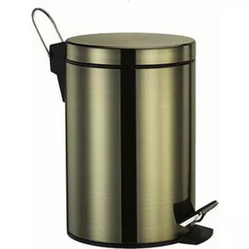 Ведро для мусора Wasserkraft с педалью 5 л, светлая бронза (K-645)