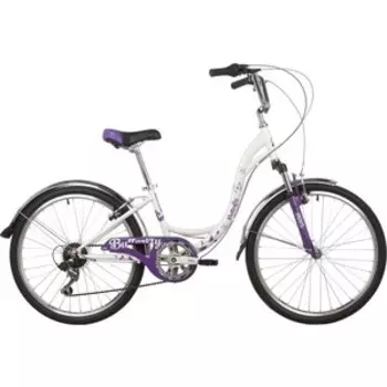 Велосипед NOVATRACK 24'' BUTTERFLY 13'' белый/фиолетовый