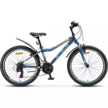 Велосипед Stels Navigator-410 V 24'' 21-sp V010 12'' Чёрный/синий