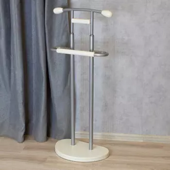 Вешалка костюмная Мебелик ГАЛАНТ 333 металлик/слоновая кость (П0007124)