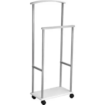 Вешалка костюмная Мебелик Верис 3 металлик/белый