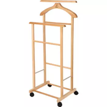 Вешалка костюмная на колесах Мебелик В 22Н светло-коричневый (П0003601)