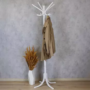 Вешалка напольная Мебелик В 8Н белый (П0007229)