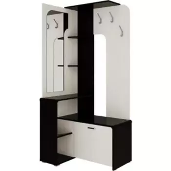 Вешалка Олимп Антре венге/дуб линдберг/профиль венге/зеркало