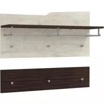 Вешалка ОЛМЕКО 33.24 Лючия бетон пайн белый/венге