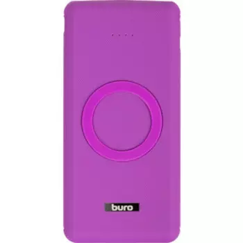 Внешний аккумулятор Buro BPQ10F 10000mAh 3A QC PD 2xUSB беспроводная зарядка фиолетовый (BPQ10F18PVL)