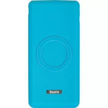 Внешний аккумулятор Buro BPQ10F 10000mAh 3A QC PD 2xUSB беспроводная зарядка синий (BPQ10F18PBL)