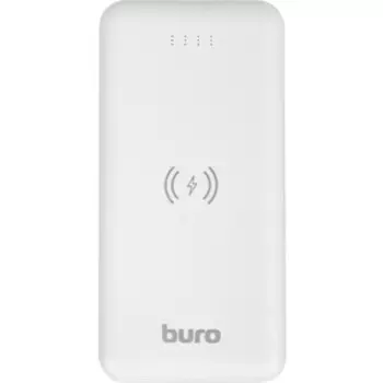 Внешний аккумулятор Buro BPW10E 10000mAh 2A 2xUSB беспроводная зарядка белый (BPW10E10PWT)