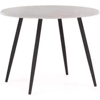 Woodville Абилин 100х76 мрамор светло-серый / черный матовый