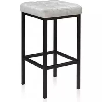 Woodville Лофт кожзам серый мрамор / черный матовый