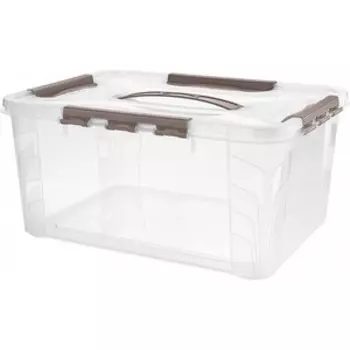 Ящик Бытпласт Эконова Для Хранения Универсальный С Замками И Ручкой ''Grand Box'', 390х290х180мм, 15,3л