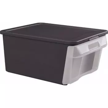 Ящик Бытпласт универсальный с откидной стенкой ''Combo box'', 390х290х180 мм, 16,7л (черный)