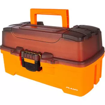 Ящик рыболовный PLANO 6221 с 2 ур. системой хранения приманок и 2 боковыми отсеками на крышке ярко-оранж
