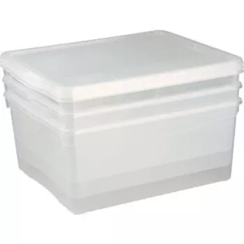 Ящик универсальный Бытпласт в комплекте 3 шт 400x335x170 мм (бесцветный)