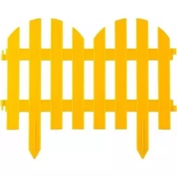 Забор декоративный Grinda 28х300см желтый ''Палисадник'' (422205-Y)