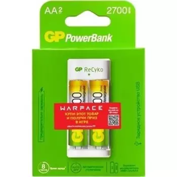 Зарядное устройство с аккумулятором GP PowerBank E211130 AA NiMH 1300mAh (4шт)