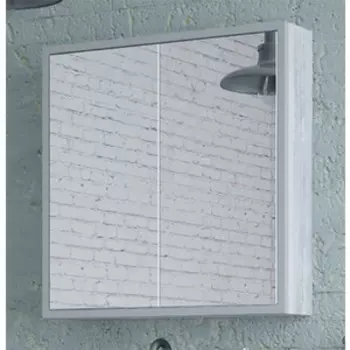 Зеркальный шкаф Corozo Айрон 70 серый/арт (SD-00000279)