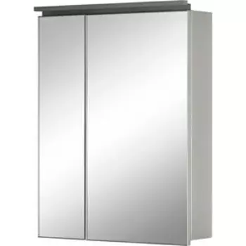 Зеркальный шкаф De Aqua Алюминиум 60х76,5 с подсветкой, серебро (261750)