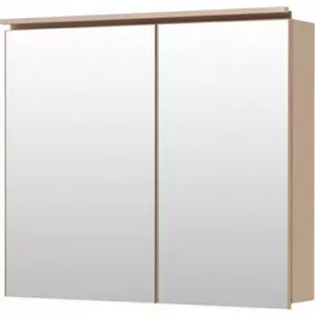 Зеркальный шкаф De Aqua Алюминиум 90х76,5 с подсветкой, медь (261767)