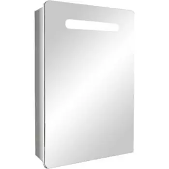 Зеркальный шкаф Emmy Донна 70х70 левый, с подсветкой, белый (don70bel-l)