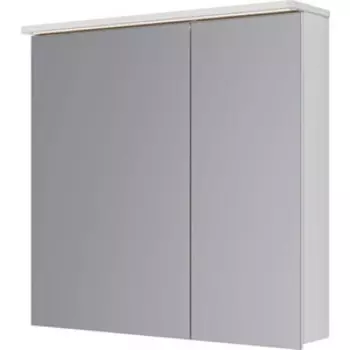 Зеркальный шкаф Lemark Zenon 80х80 с подсветкой, белый глянец (LM80ZS-Z)