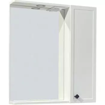 Зеркальный шкаф Runo Римини 65х75 правый, белый (00-00001256)