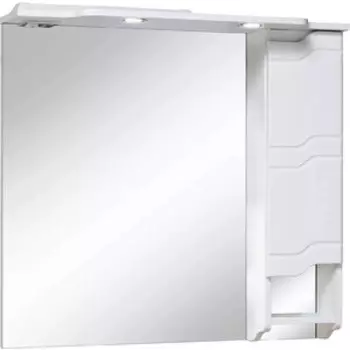 Зеркальный шкаф Runo Стиль 85х80 правый, белый (00000001116)