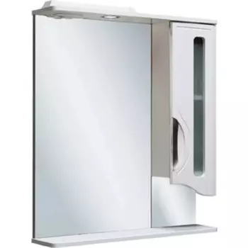 Зеркальный шкаф Runo Толедо 65х80 правый, белый (00000001040)