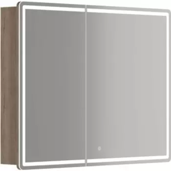 Зеркальный шкаф Sancos Mirror 100х75 подсветка, сенсор, дуб галифакс натуральный (MI100EG)