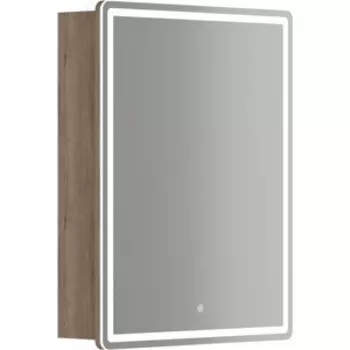 Зеркальный шкаф Sancos Mirror 60х75 подсветка, сенсор, дуб галифакс натуральный (MI60EG)